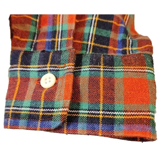 Ralph Lauren Men's Size Large Red Plaid Flannel Long Sleeve Shirt 100% Cotton - Picture 5 of 9